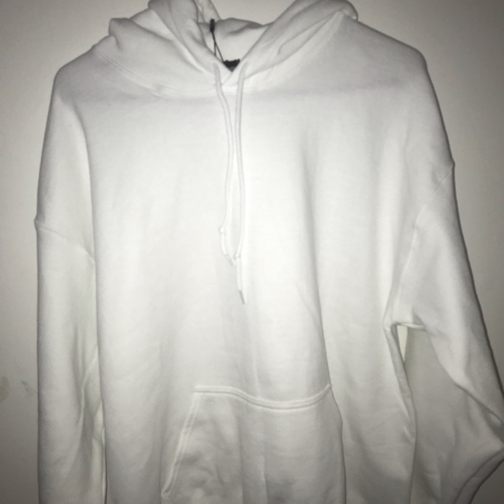 White oversized hoodie